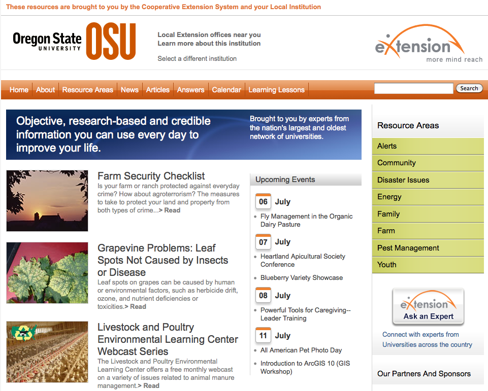 eXtension OSU page