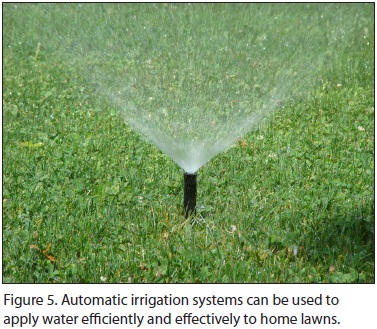 Figure 5. Automatic irrigation systems can be used to apply water efficiently an