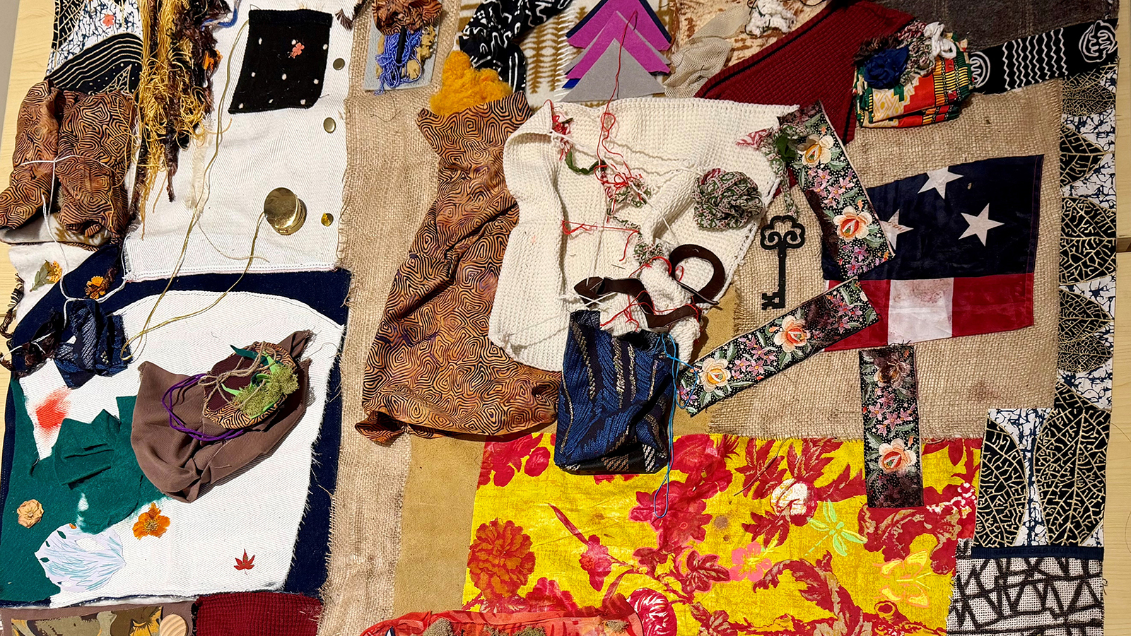 Clothing on display at the Letitia Carson Legacy Project