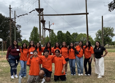 2025 Junior MANRRS at the outdoor ropes course