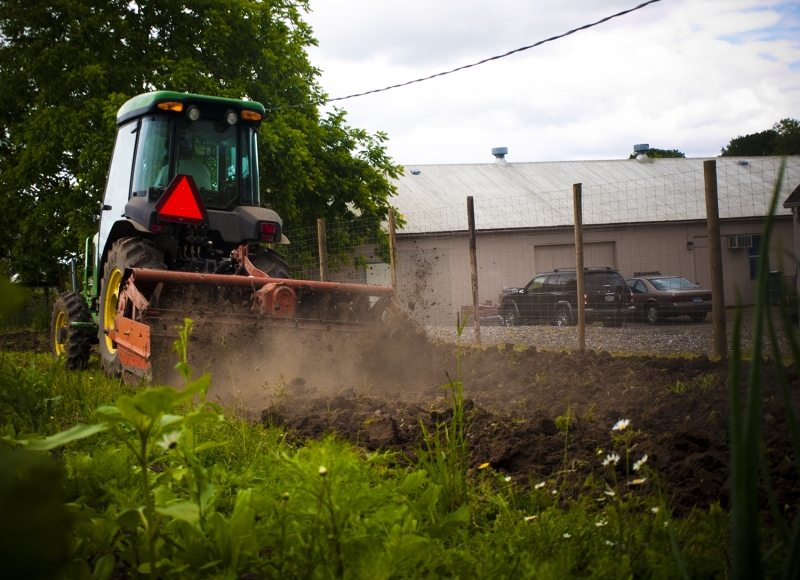 Tractor working on the Lewis Brown Farm