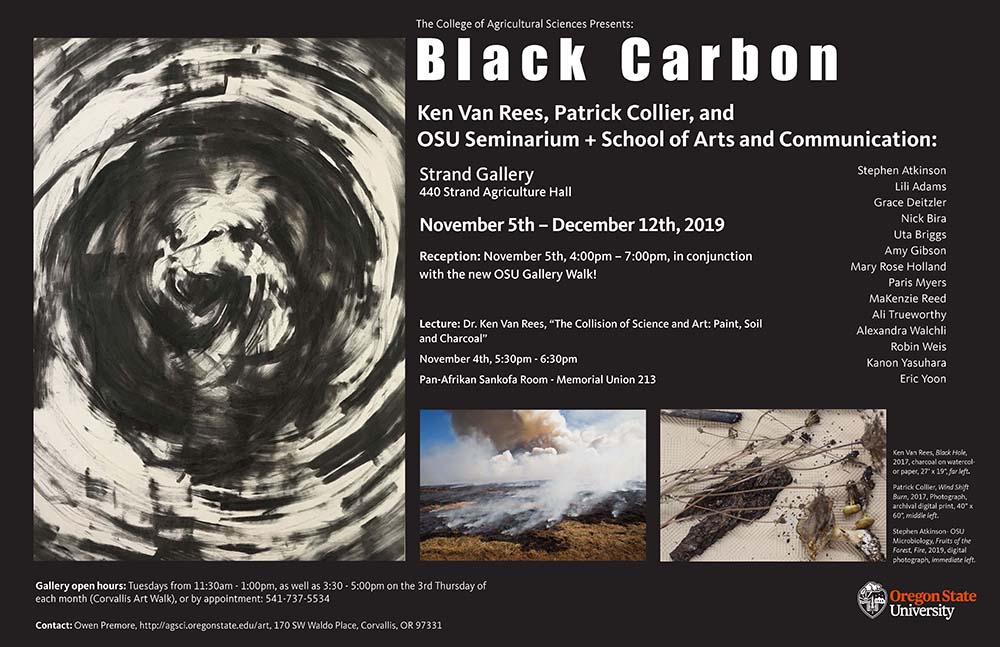 Black Carbon exhibit November 5-December 12 in 440 Strand Agriculture Hall
